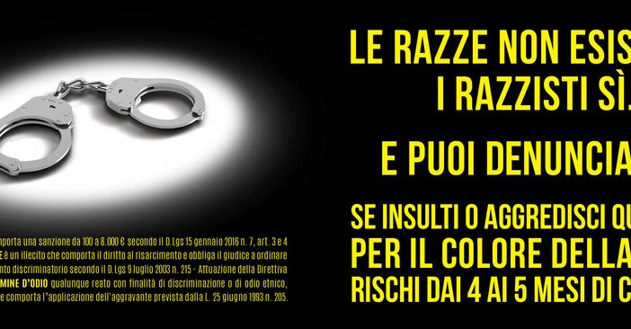 Il razzismo non è un'opinione: progetto del Comune di Torino e campagna contro i crimini d'odio