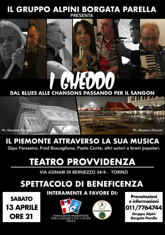 Musiche e suggestioni del Piemonte per fare del bene al teatro Provvidenza