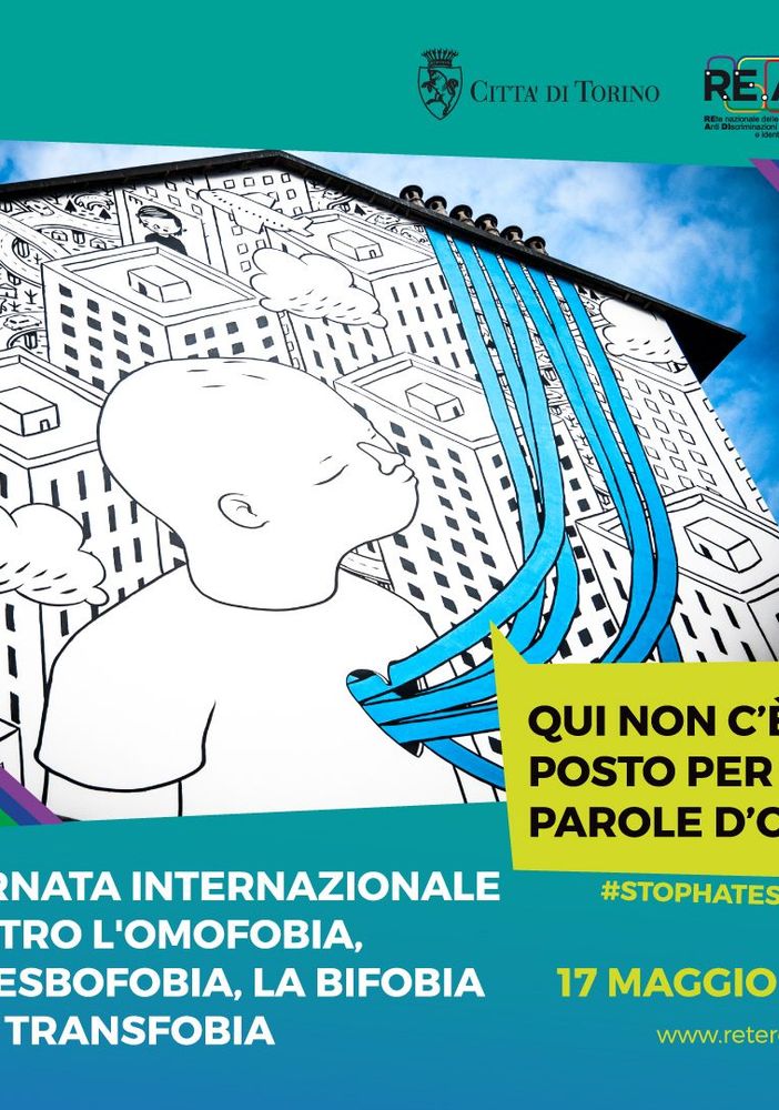 Città di Torino e rete Ready contro i discorsi d’odio nella giornata internazionale contro omofobia, lesbofobia, transfobia e bifobia