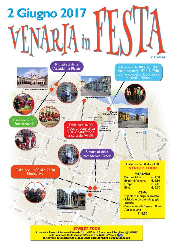 Venaria Reale: tutto pronto per celebrare il 2 giugno