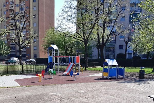 Riapertura dell'area giochi di via Perosi–Mascagni
