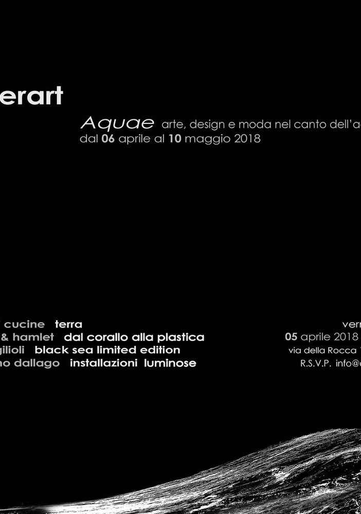 Dal 5 aprile al 10 maggio l'arte si fa design e celebra l'acqua