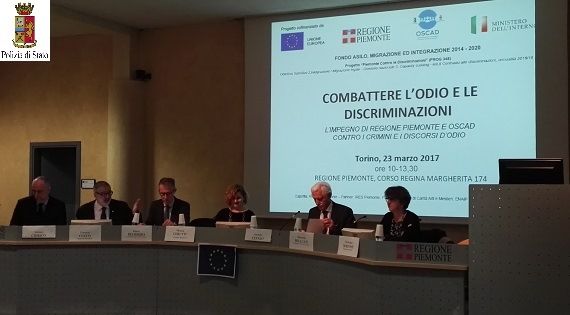 Oscad e Regione Piemonte insieme contro i crimini d'odio