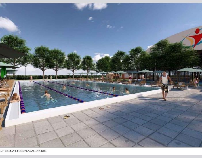 Collegno, il Palazzetto dello Sport si amplia e raddoppia con piscina esterna, nuovi spogliatoi e spazi per padel e accoglienza al pubblico