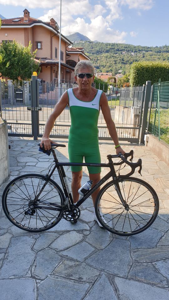 Paolo Rucchione, da Villar Dora in bici (senza sella) fino al Colle del Lys