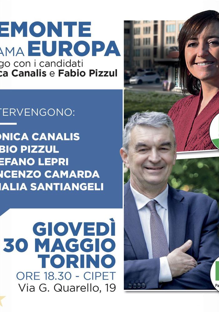 Al Cipet l'incontro &quot;Piemonte chiama Europa&quot;: confronto tra Monica Canalis e Fabio Pizzul