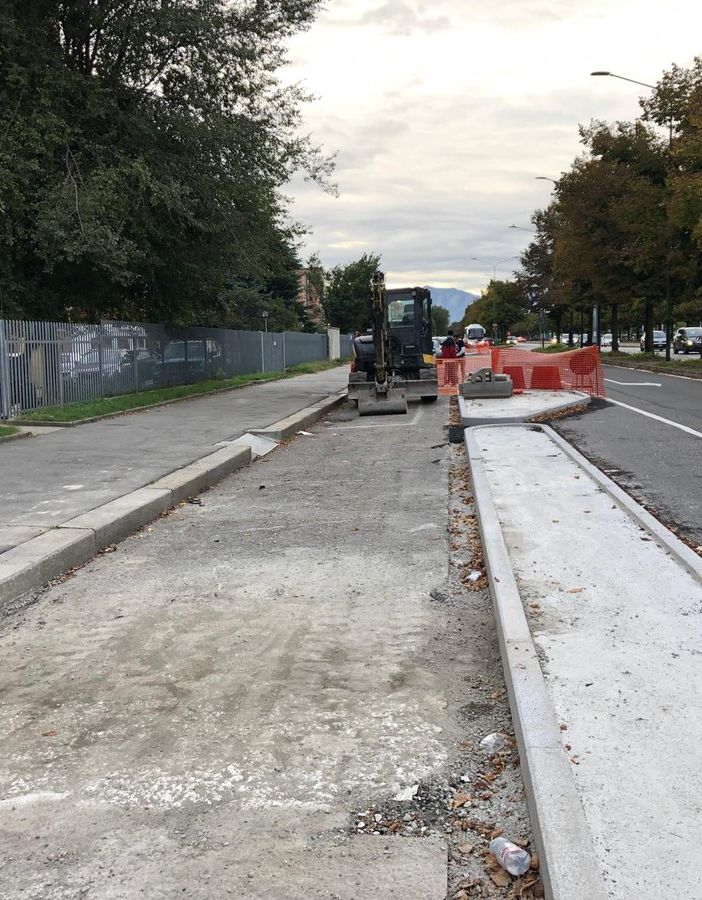 La pista ciclabile di corso Ferrara