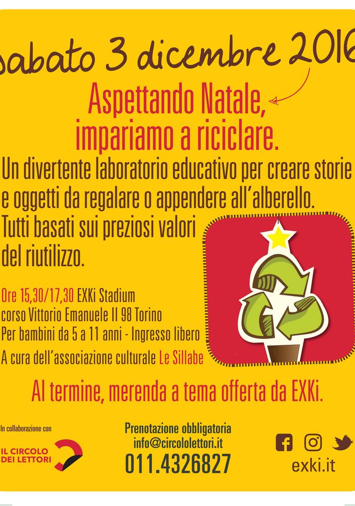 Aspettando il Natale: laboratorio per bambini sul riciclo