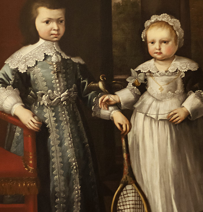 Il ritratto di Francesco Giacinto e Carlo Emanuele II di Savoia con la racchetta
