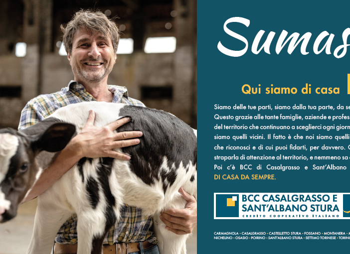 Sumasì, il 15 settembre al via la campagna di comunicazione della BCC di Casalgrasso e Sant’Albano Stura