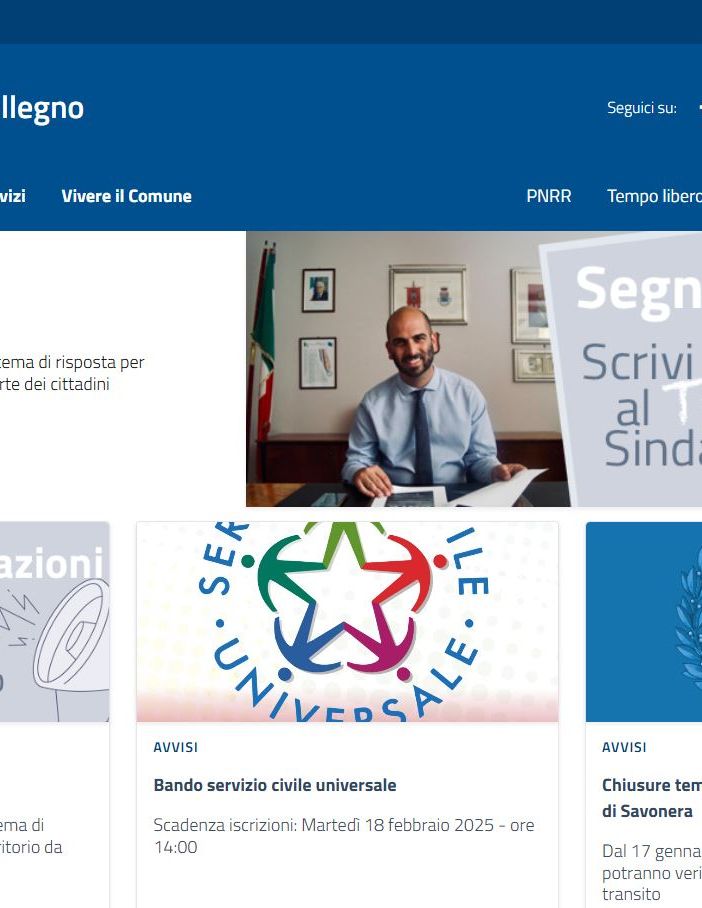 a Collegno attivato il servizio per segnalare problemi e disservizi da parte dei cittadini