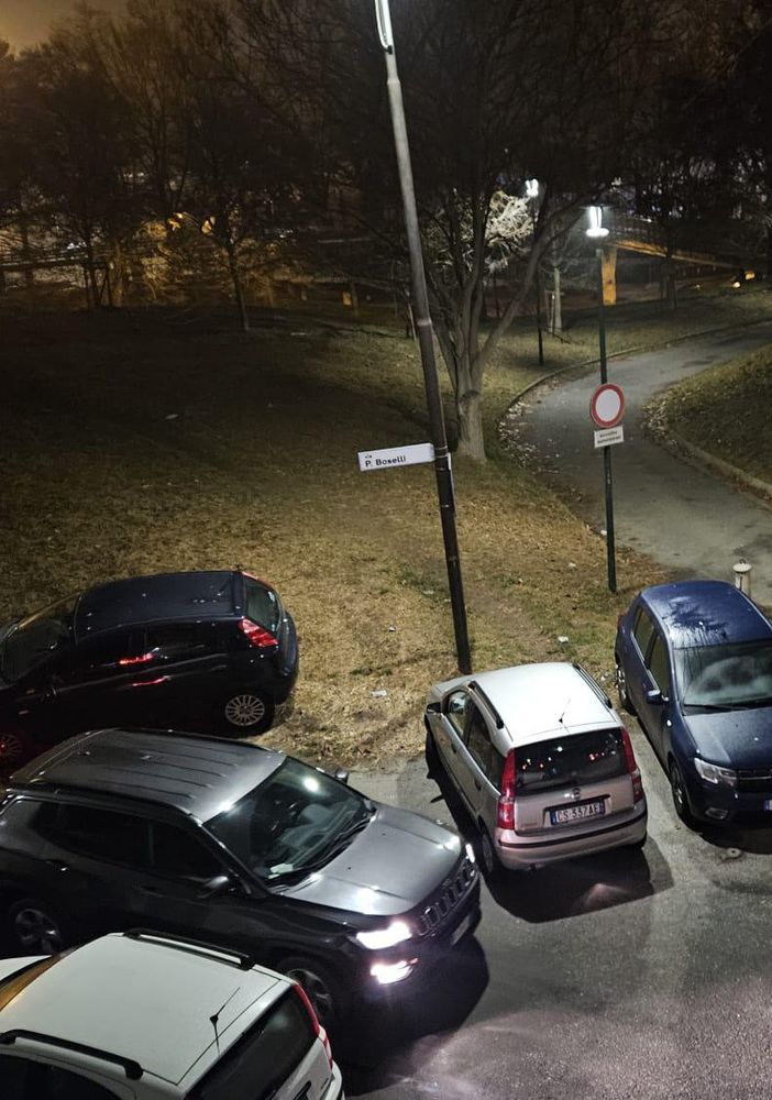Allarme sosta selvaggia sui prati in via Boselli