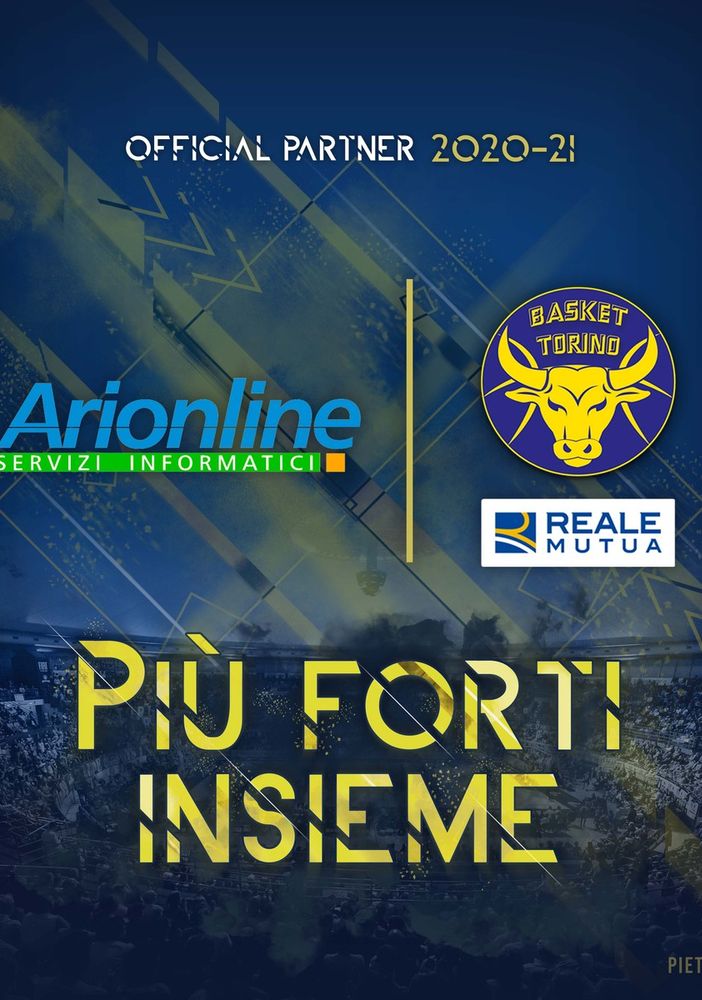 Arionline nuovo partner della Reale Mutua Basket Torino