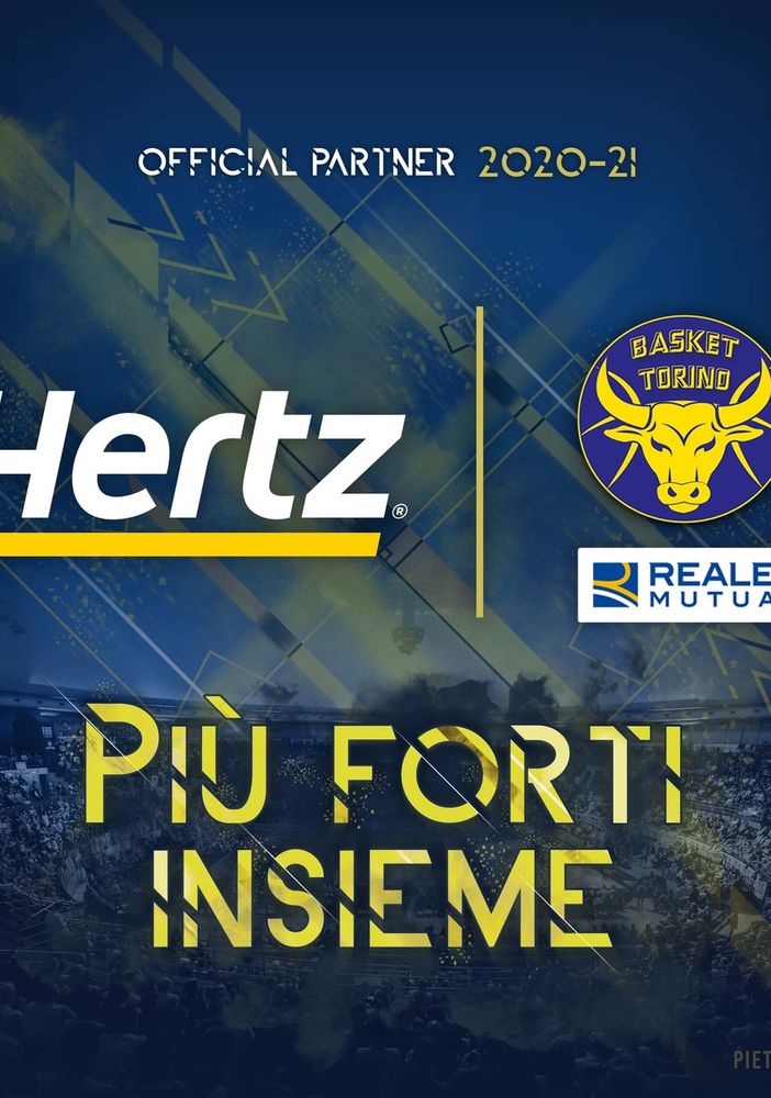 Hertz Italia è il nuovo compagno di viaggio per la Reale Mutua Basket Torino