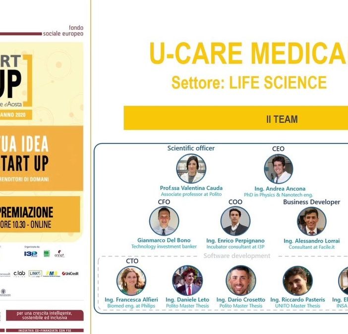 Start Cup Piemonte Valle d’Aosta: vince U-Care Medical, con il dispositivo pensato per la diagnosi predittiva dell’insufficienza renale acuta