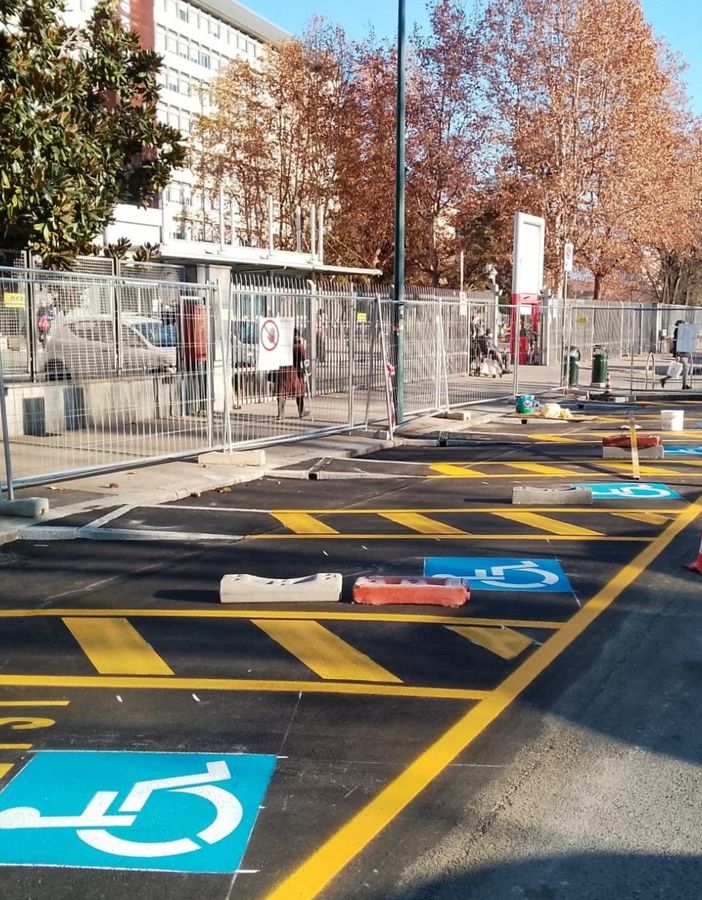Ospedale San Giovanni Bosco, eliminate le barriere architettoniche del parcheggio per disabili