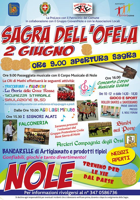 A Nole c’è il tradizionale appuntamento  con Sagra dell'ofela&quot;