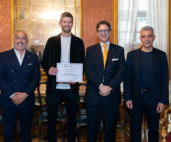 Andrea Vavassori premiato a Palazzo Lascaris dopo il successo agli Us Open