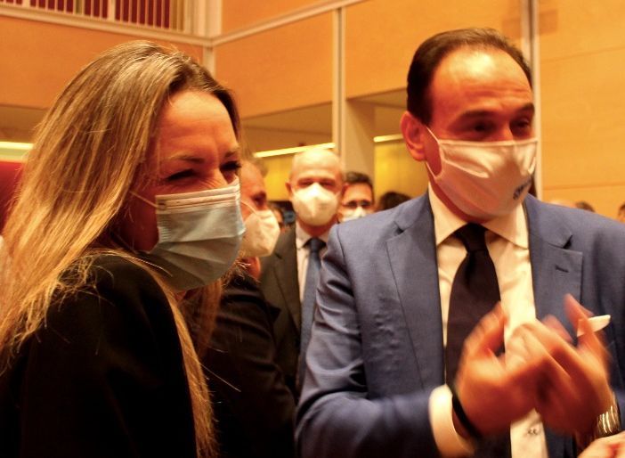 Valentina Vezzali con Alberto Cirio