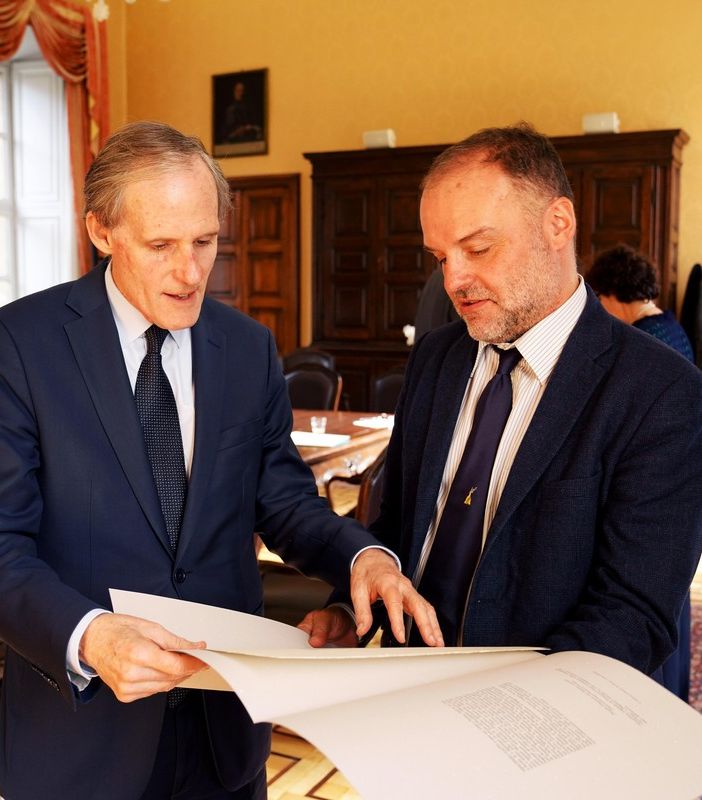 Christian Masset, ambasciatore francese in Italia in visita all'Università di Torino
