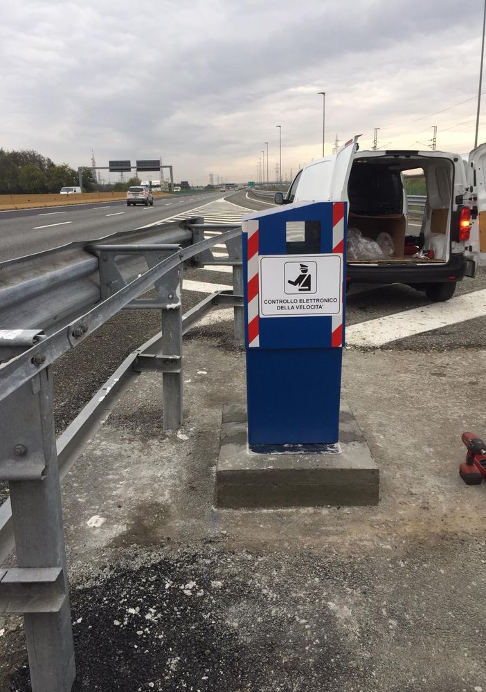 L'autovelox sulla Torino-Milano