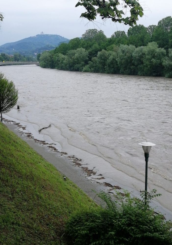 fiumi in piena per il maltempo