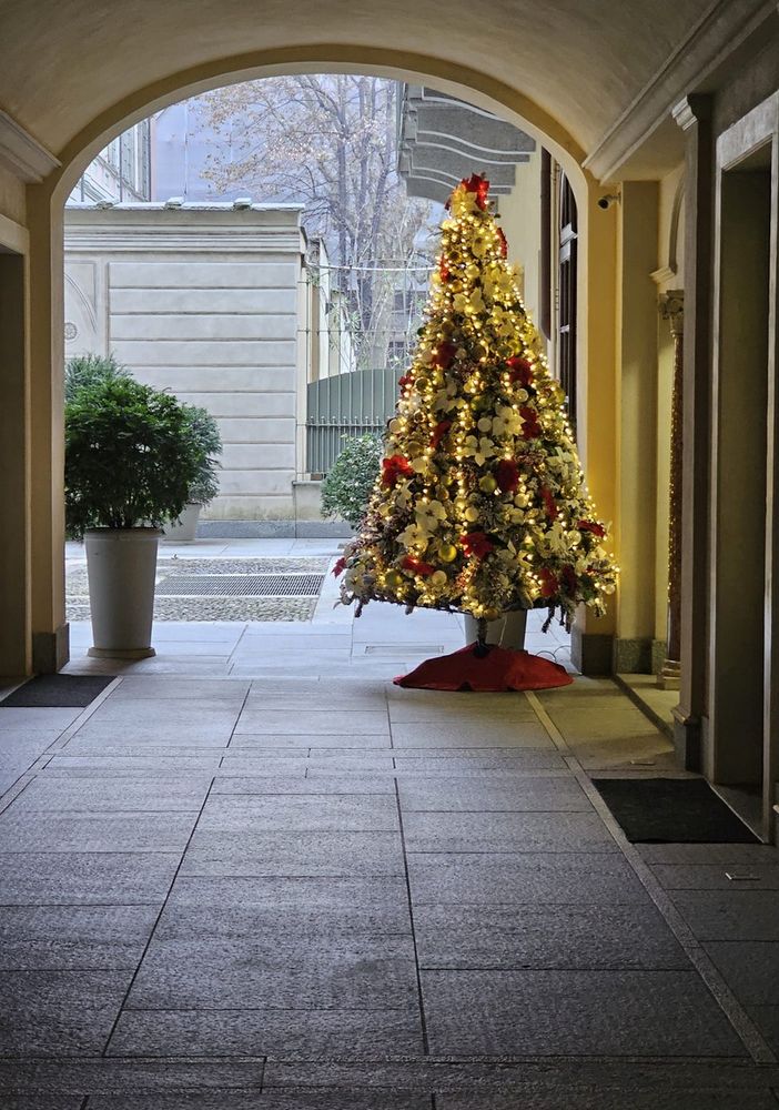 Gli ingressi decorati con ghirlande ed alberi: scopri dove