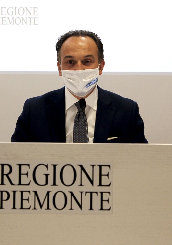 Il governatore del Piemonte, Alberto Cirio