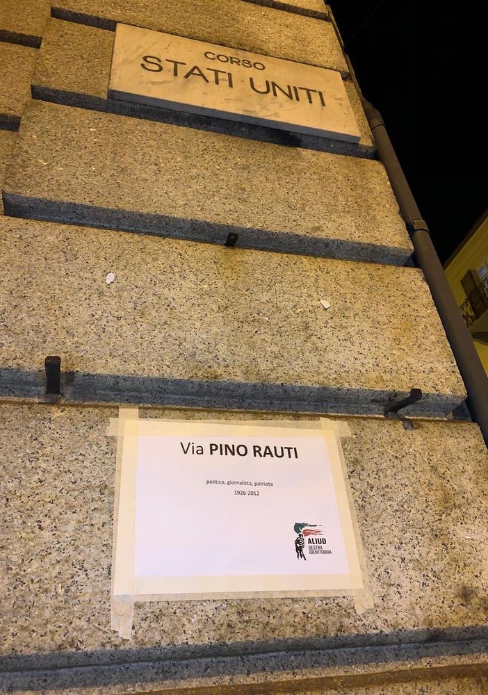 Ancora nuove targhe nelle vie di Torino: dopo i militanti LGBT si sono mossi quelli di destra