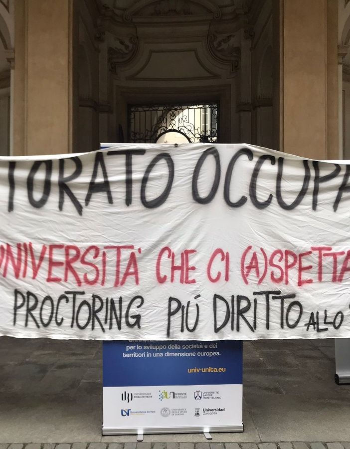 il rettorato occupato