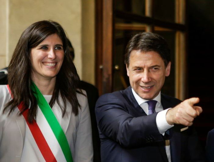 Chiara Appendino e Giuseppe Conte