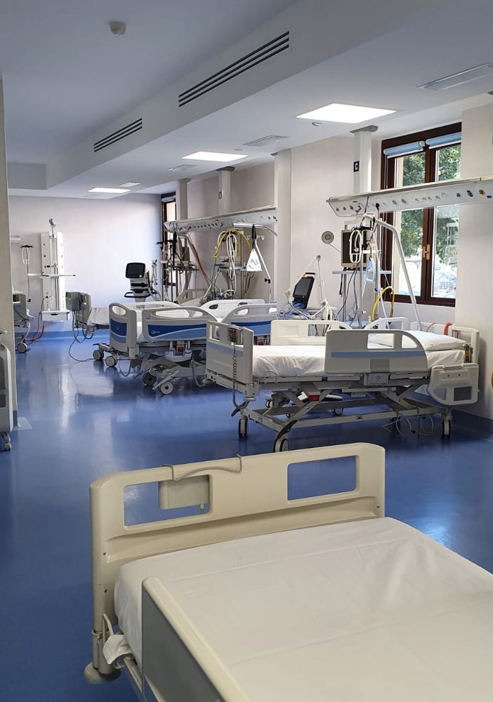 L'area Covid dell'ospedale Mauriziano di Torino