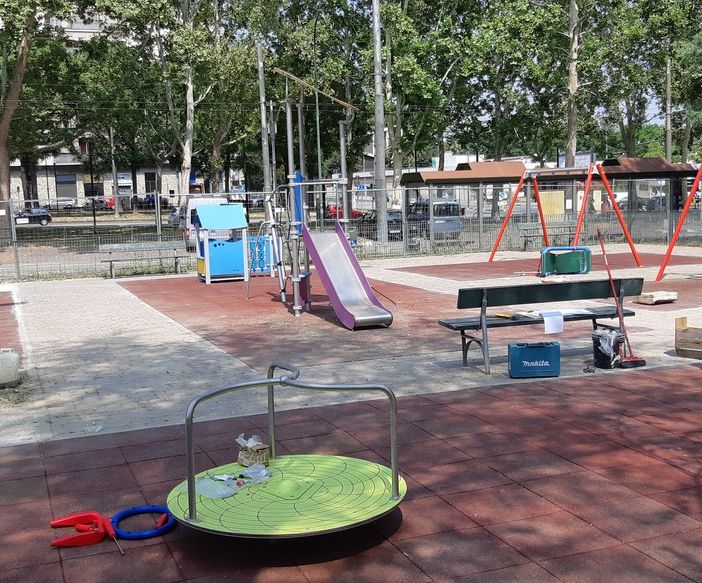 Piazza Sofia, riqualificata l'area gioco con i fondi AxTo