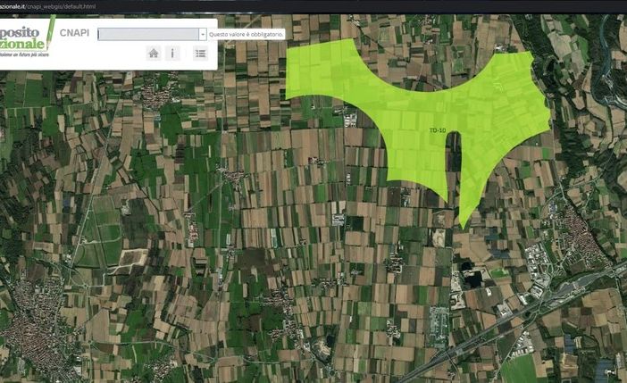 Cartina dell'area che potrebbe ospitare il deposito di scorie nucleari