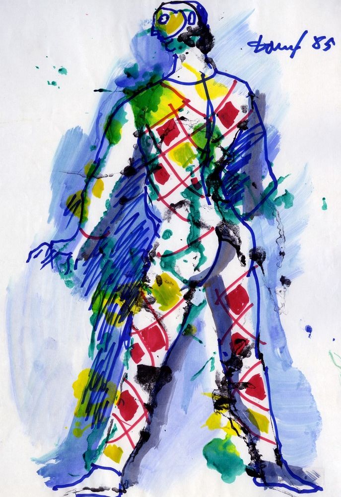 A Torino in mostra i disegni di Dario Fo su Arlecchino