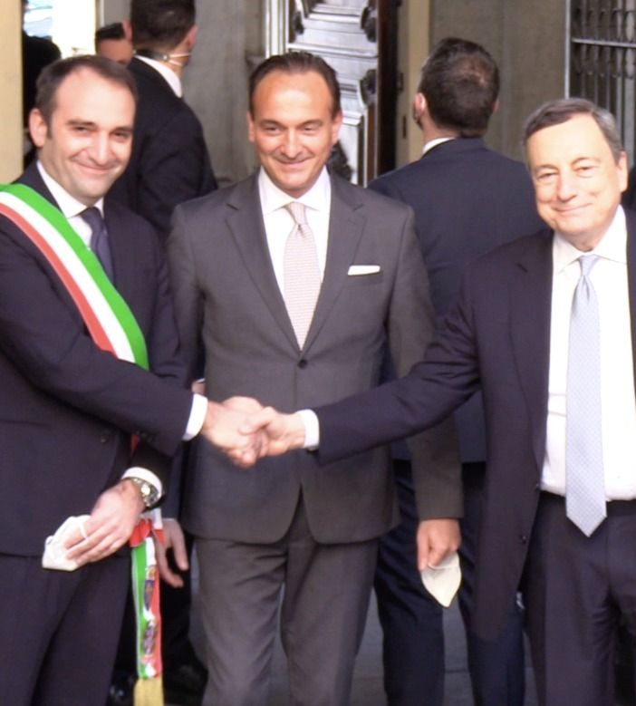 il premier draghi a torino