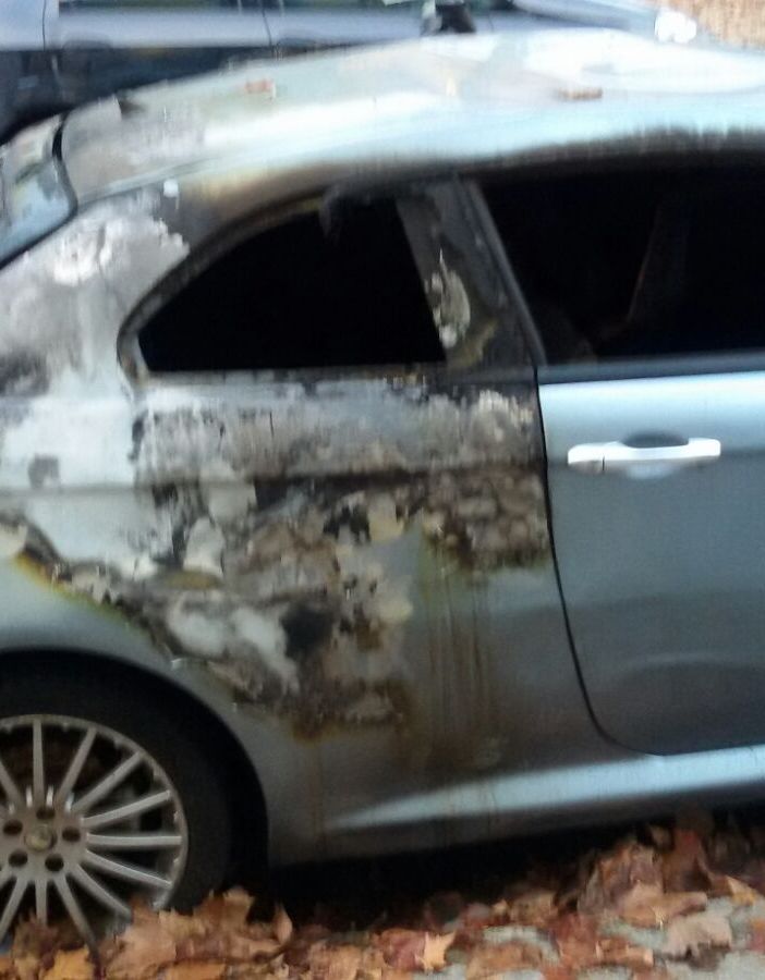 Abbandonata da mesi un'Alfa in strada Mongreno a Torino (FOTO)