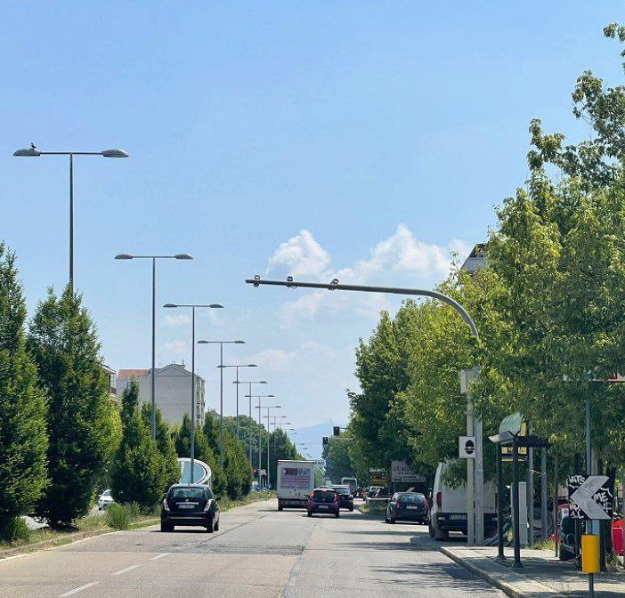 Autovelox in una via di scorrimento