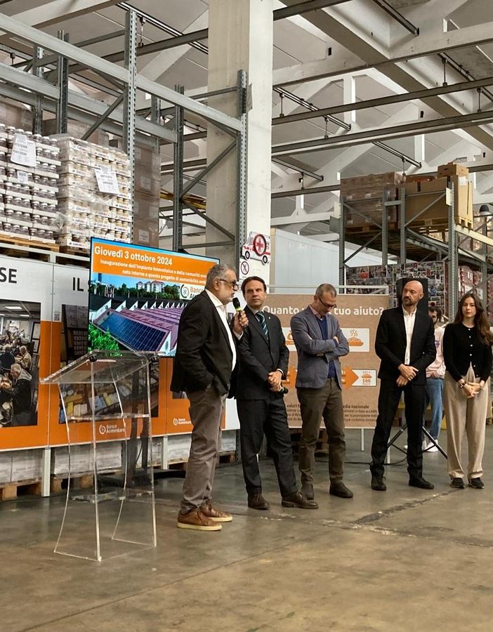 A Moncalieri inaugurato l'impianto fotovoltaico del Banco Alimentare