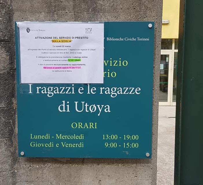 Parella, la biblioteca “Ragazze e ragazzi di Utoya” riapre con il servizio “sulla soglia”