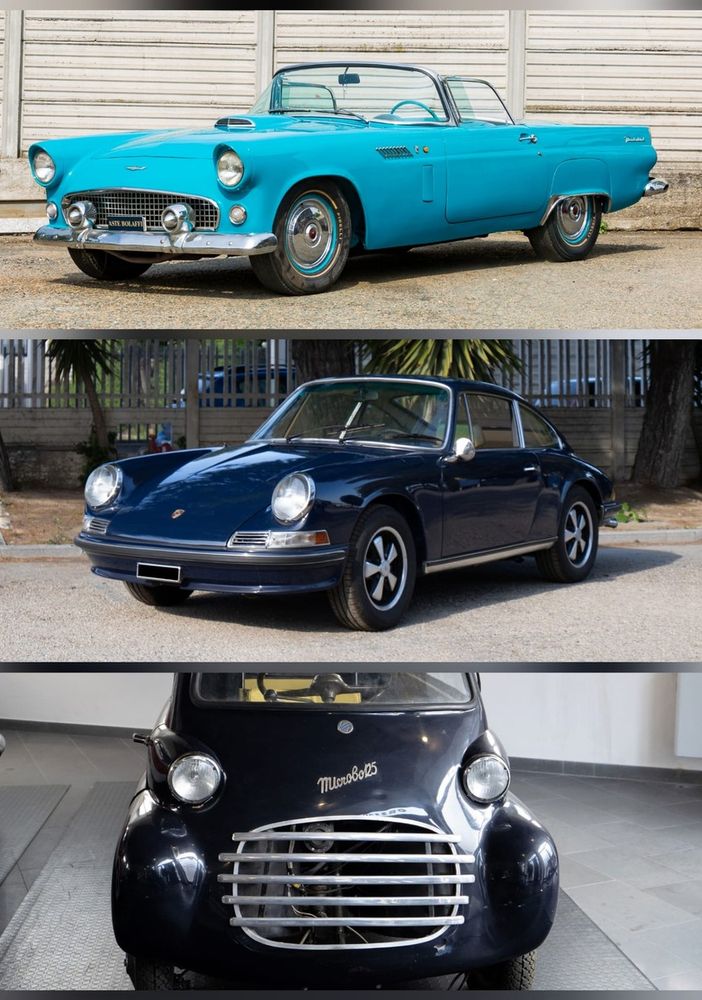 collage di auto storiche