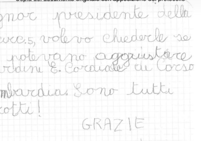 Una bambina scrive al presidente di Circoscrizione: &quot;Si possono aggiustare i giardini?&quot;