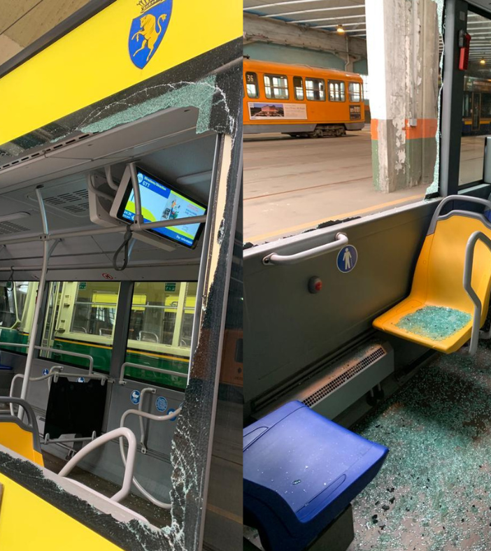 Ancora violenza sui bus Gtt: vetro in frantumi su un mezzo della linea 8