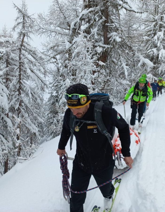 I soccorritori a Salbertrand