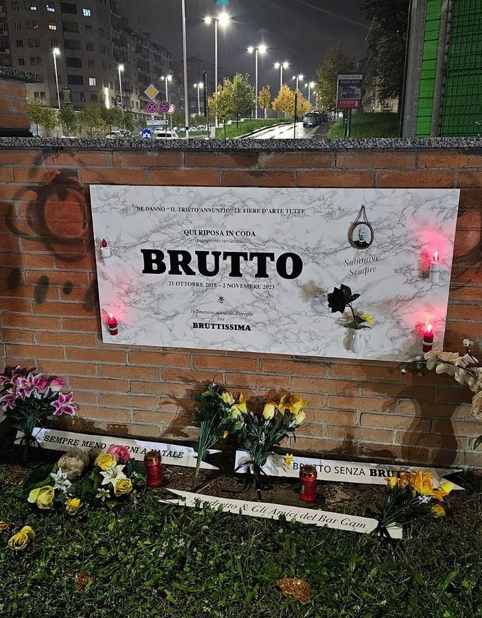 Piazza Baldissera, che sorpresa: tra auto e camion in coda, spunta una tomba