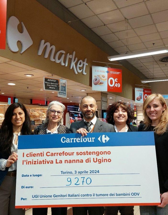 Carrefour Italia sostiene UGI: raccolti 9000 euro per il supporto ai bambini malati di cancro