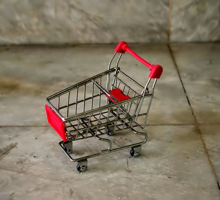 carrello della spesa modellino