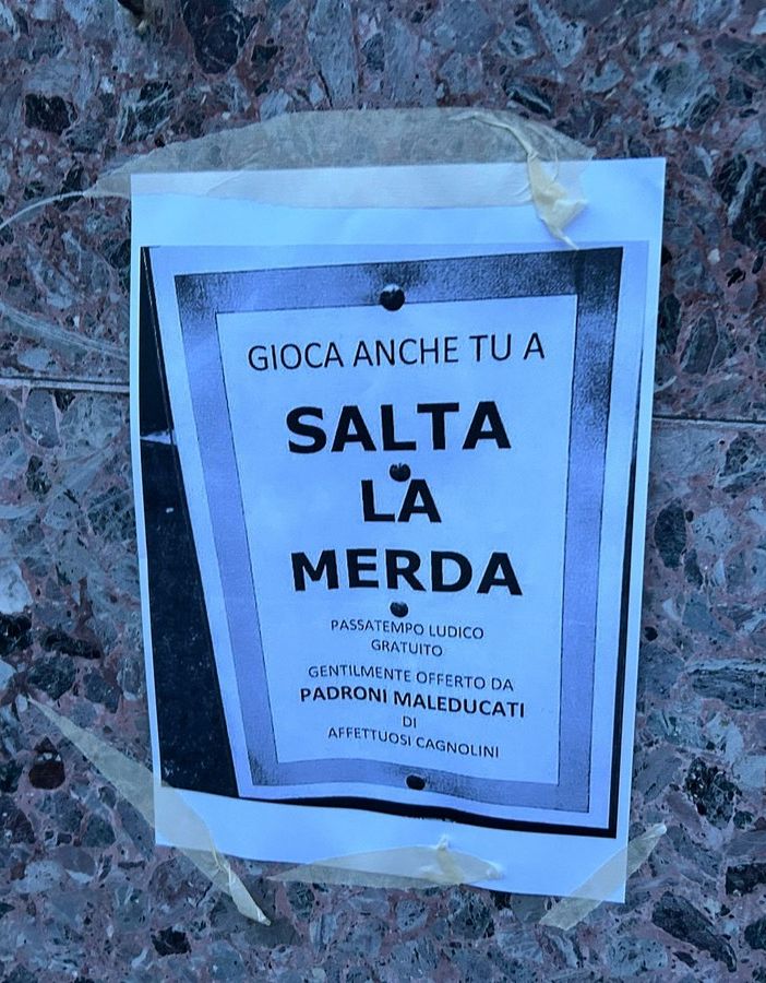 cartello con scritta sarcastica