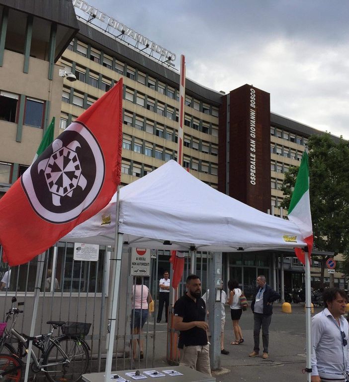 Casa Pound, iniziativa contro i parcheggiatori abusivi all'ospedale San Giovanni Bosco