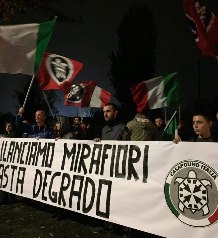 Presidio di CasaPound in via Onorato Vigliani: &quot;Finalmente libera dai camper&quot;
